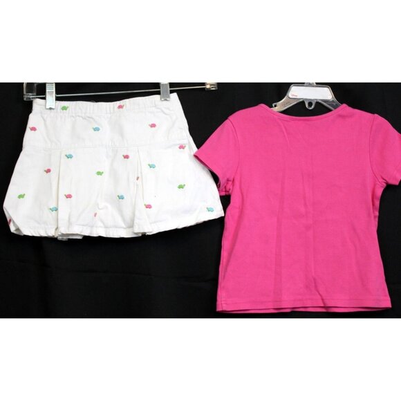 2008 Gymboree Tennis Match Outfit sz 4 Girls Shirt Skort Turtle Embroidered - Picture 4 of 6